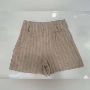 Banana Republic Tan Striped Women Shorts 00 XSmall